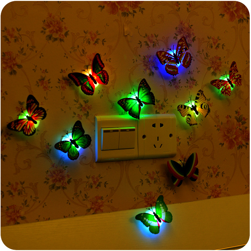 Unique Decorative Kids Nursery Wall Stick On Night Light (Set of 5)